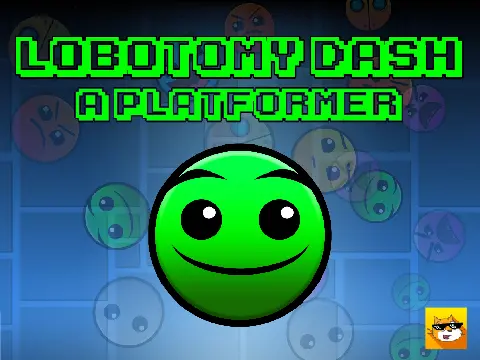 Lobotomy Dash platformer logo featuring LOBOTOMY MAN character