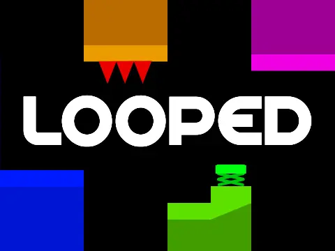looped an endless platformer ∞ game logo featuring infinite runner gameplay