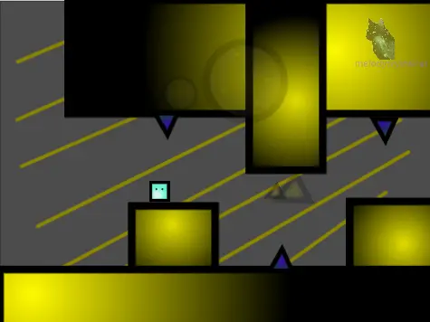 Lost In Egypt platformer logo with golden Egyptian pyramid and desert theme