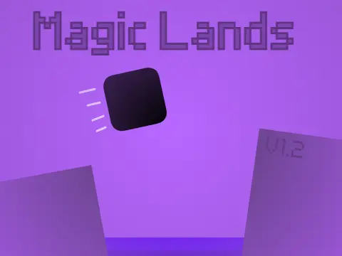 Magic Lands platformer logo - magical potion collecting adventure game