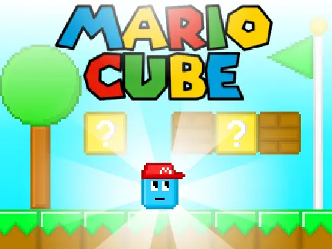 Mario Cube Scrolling Platformer Logo