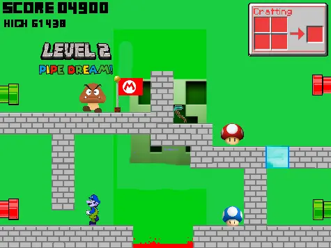 Mario Platformer v4 logo cover featuring multi-control platforming and XP system