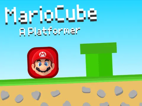 Logo for the MarioCube platformer game featuring Mario