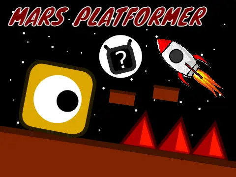 Mars Platformer V3 game cover image with Martian theme