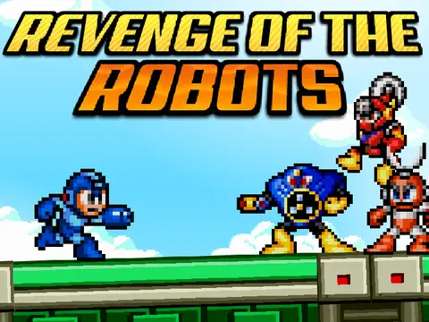 Mega Man Revenge of the Robots logo - classic Mega Man tribute platformer