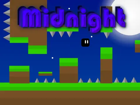 Dark and atmospheric scene from the Midnight platformer game