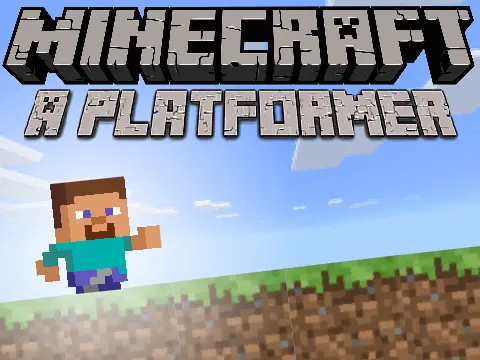 Minecraft A Platformer Game Logo Cover