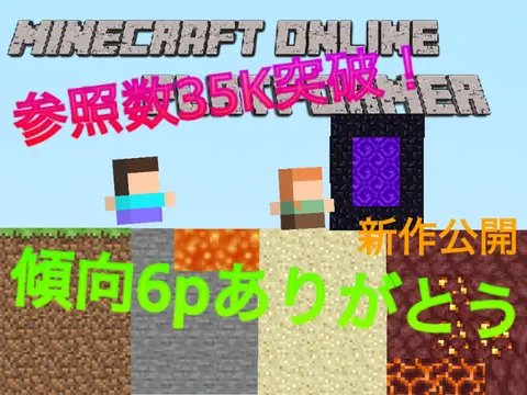 Minecraft online platformer logo cover featuring Minecraft-inspired scrolling platformer