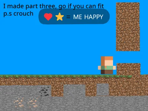 Minecraft platformer logo - block-based Scratch platformer with Alex character