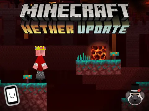 Minecraft platformer logo cover featuring Technoblade tribute and Pigstep