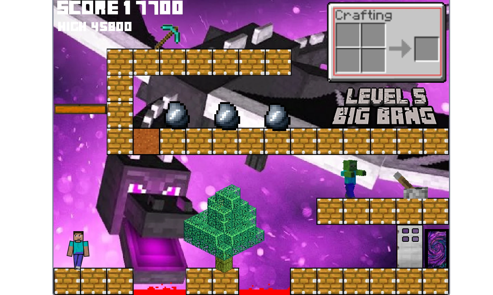 Minecraft Platformer Episode 2 Gameplay Screenshot 6 With Level Completion