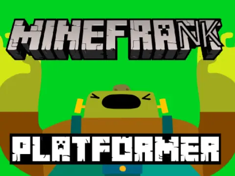 Minefrank Platformer logo featuring the Frank character in a mining world