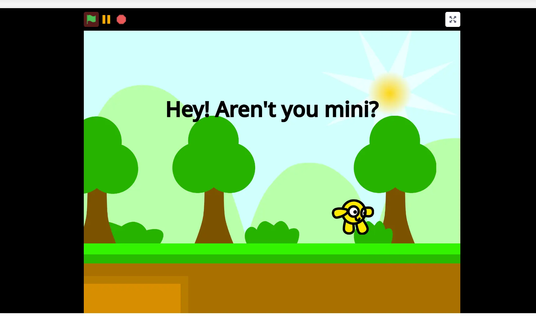 Mini Platformer game home screen