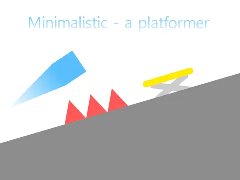 Minimalistic rage platformer logo featuring single sprite design and hard levels