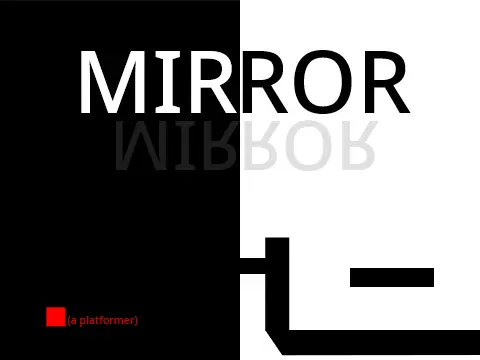 Mirror platformer Scratch 2.0 game logo with reflection mechanic