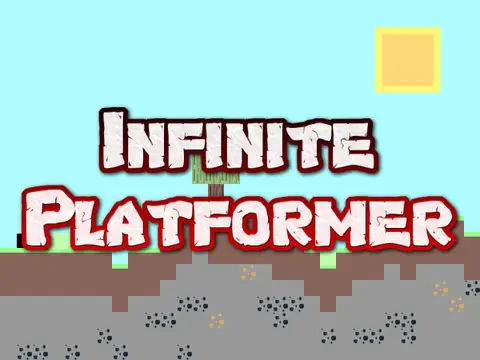 Mobile friendly infinite platformer logo - endless runner with procedural terrain generation