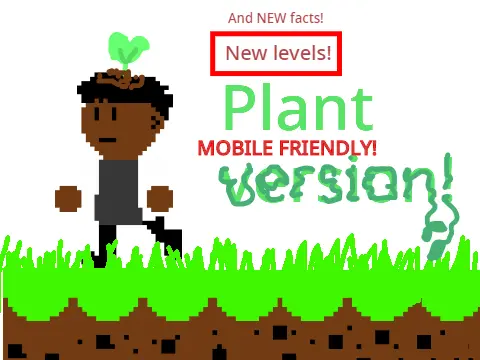 More levels platformer plant version logo cover featuring plant theme and random levels