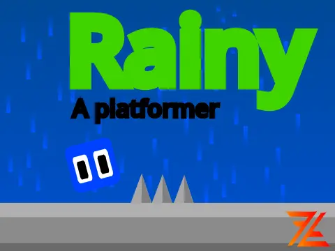 Mountains platformer logo - spike art racing challenge