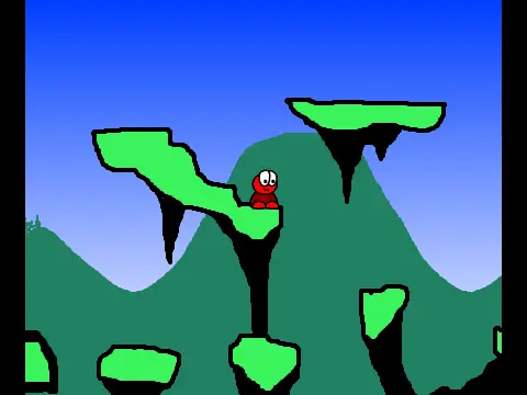 Multidirectional scrolling platformer engine preview showing parallax backgrounds and enemy AI