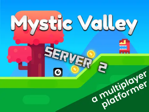 Mystic Valley Server 2 forest valley platformer cover art with multiplayer feature