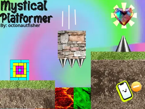 Mystical Platformer Official logo cover featuring mystical design with character and theme options