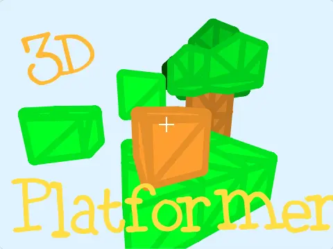 Nature 3D platformer logo cover featuring jungle trees and parkour