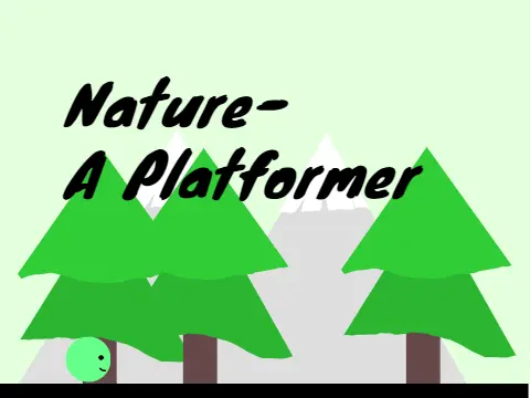 Nature Platformer logo - environmental restoration theme