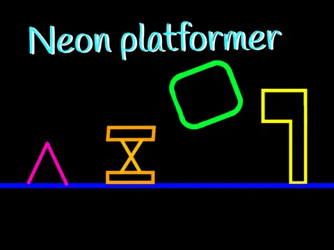 Neon Platformer logo cover featuring neon aesthetics and platformer action