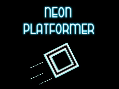 Neon Platformer logo - vibrant glowing design for scratch platformer