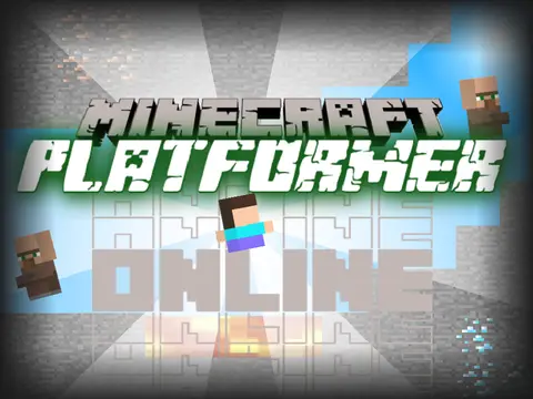 New Online Minecraft Platformer logo - Minecraft themed online multiplayer platformer