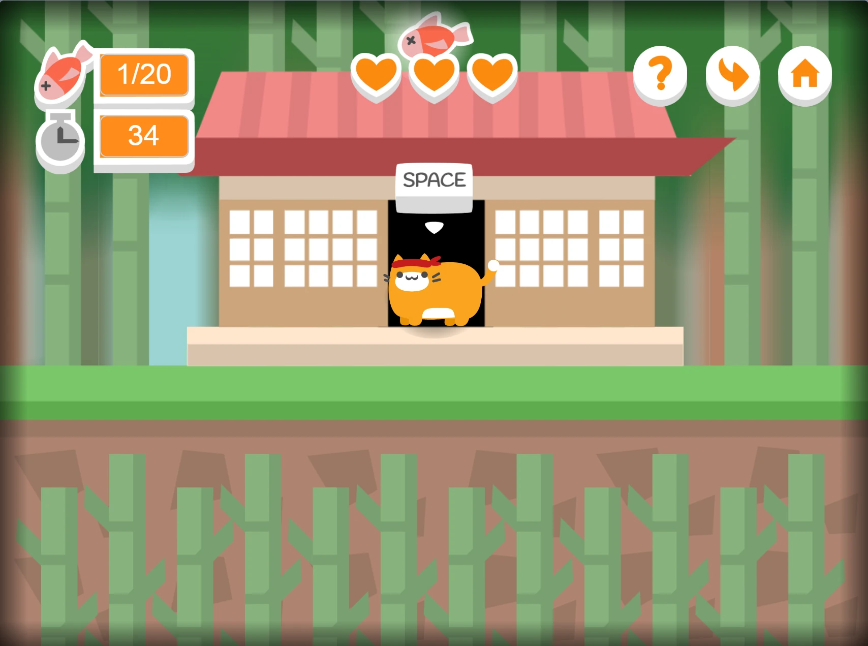 Ninja Cat 3 Platformer Game gameplay screenshot 2