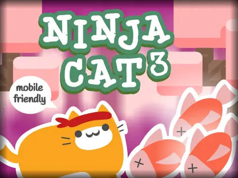 Ninja Cat 3 Platformer Game Logo Cover