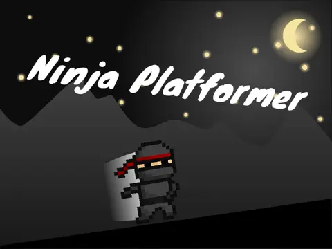Ninja Platformer game logo featuring a ninja character