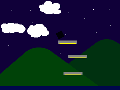 Ninja Platformer v4 logo cover featuring ninja on random moving platforms