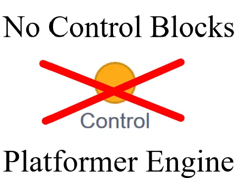 No control blocks platformer logo representing experimental Scratch programming