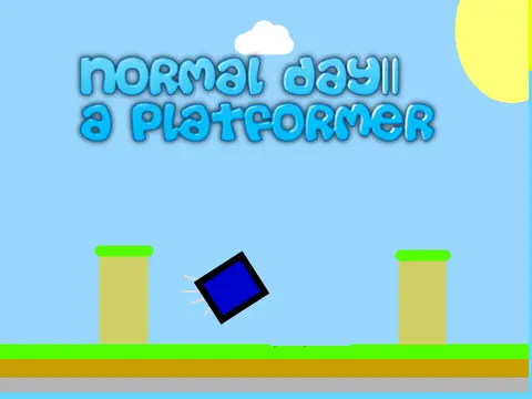 Normal Day scrolling platformer logo - casual side-scrolling adventure game