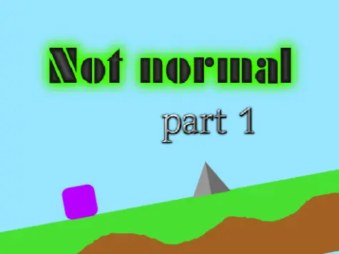 Not Normal platformer logo - unconventional quirky platform game