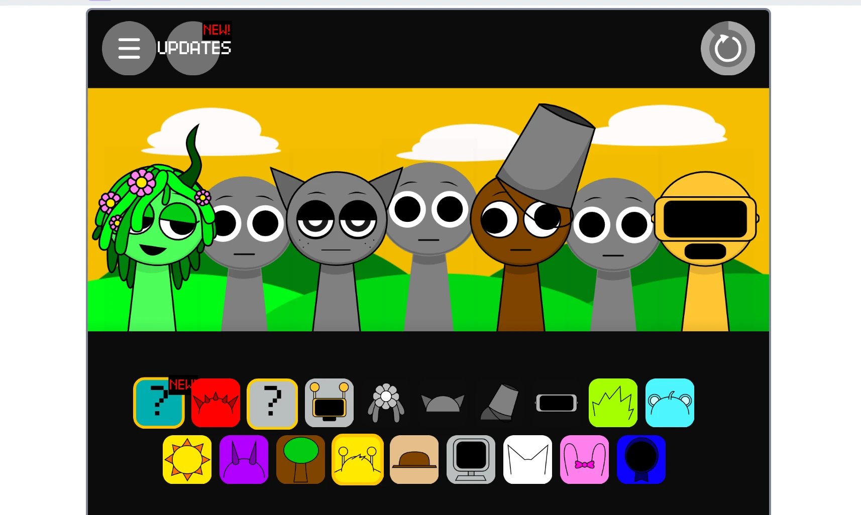 Not Sprunki music creation with alternative characters