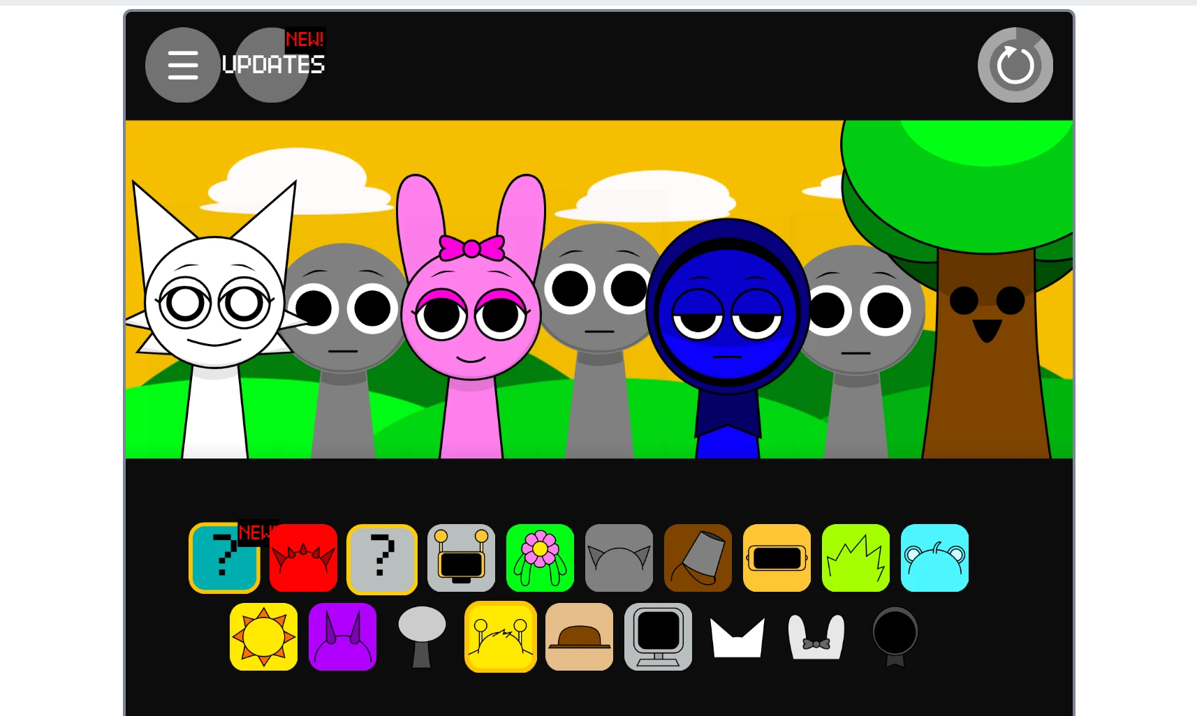 Not Sprunki character interaction gameplay