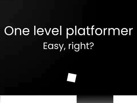 One Level Platformer V2 minimalistic emoji style logo