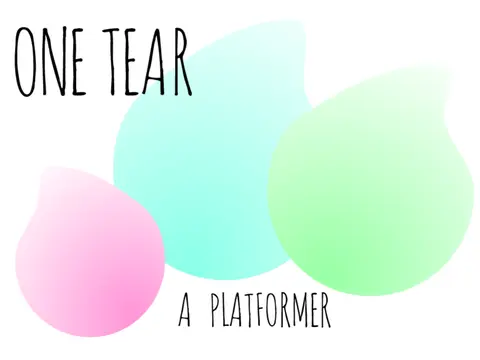 One Tear platformer logo - three tears artwork with anti-bullying narrative theme