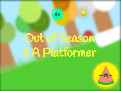 Out of Season platformer logo with seasonal theme