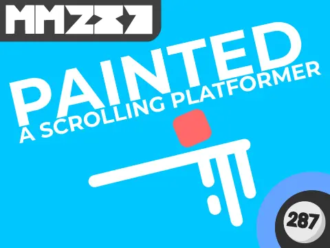 Painted scrolling platformer logo with hand-painted art and mobile friendly controls