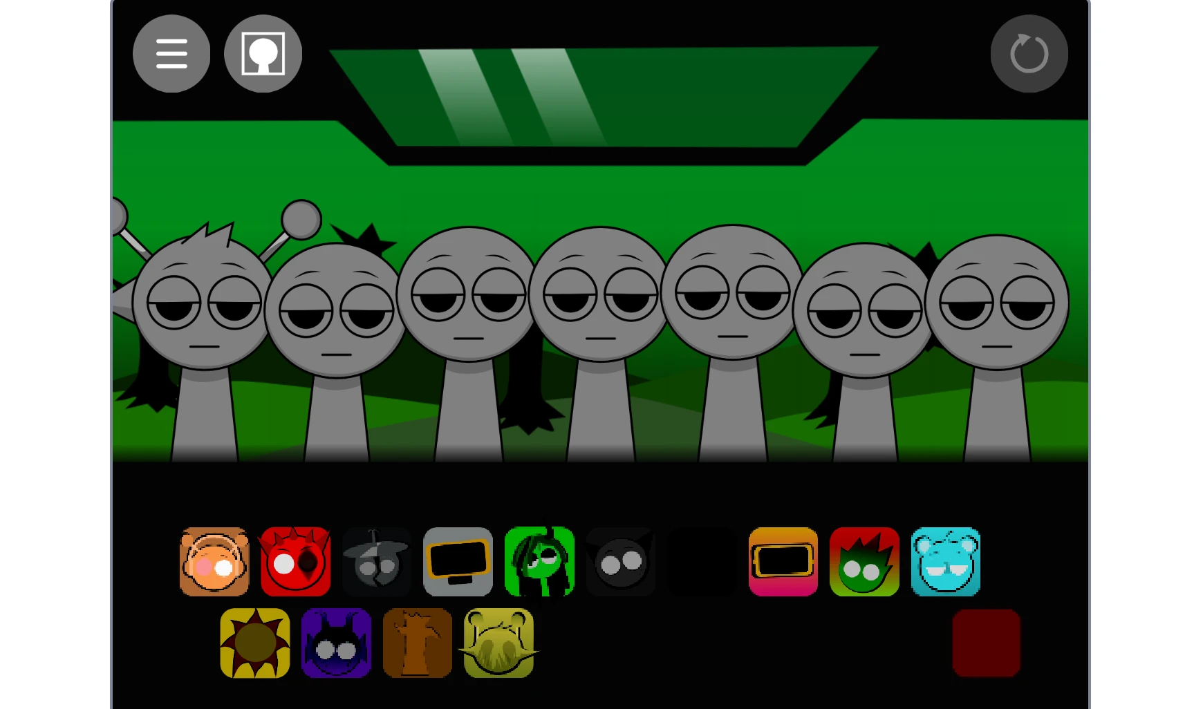 Parasprunki New Update V2 gameplay showing new characters and updated interface