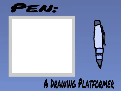 Pen drawing platformer logo - mouse drawing platform creation