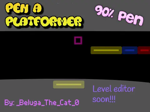 Pen platformer logo cover featuring pen-drawn graphics and three level names