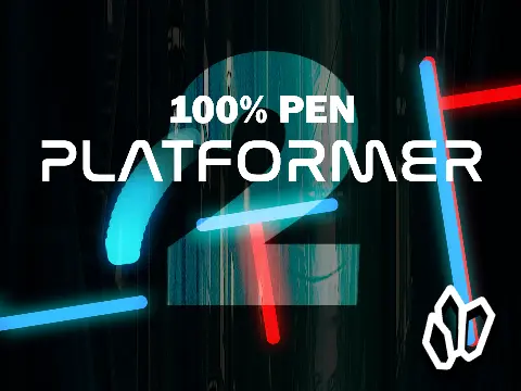 Pen Platformer 2 100 Pen game logo showcasing the pen-rendered art style