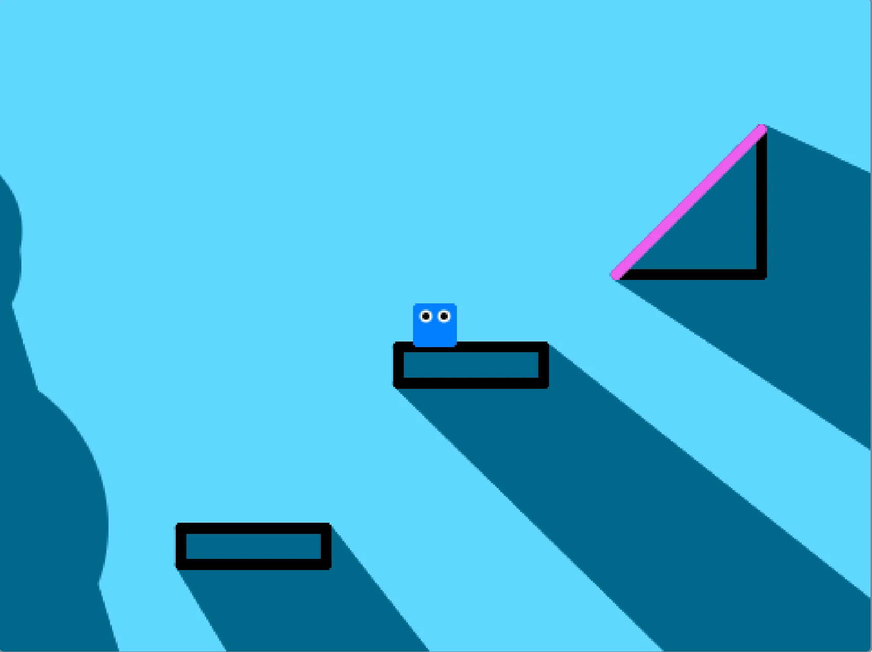 Pen Platformer V2 gameplay screenshot 2 showing platform obstacles