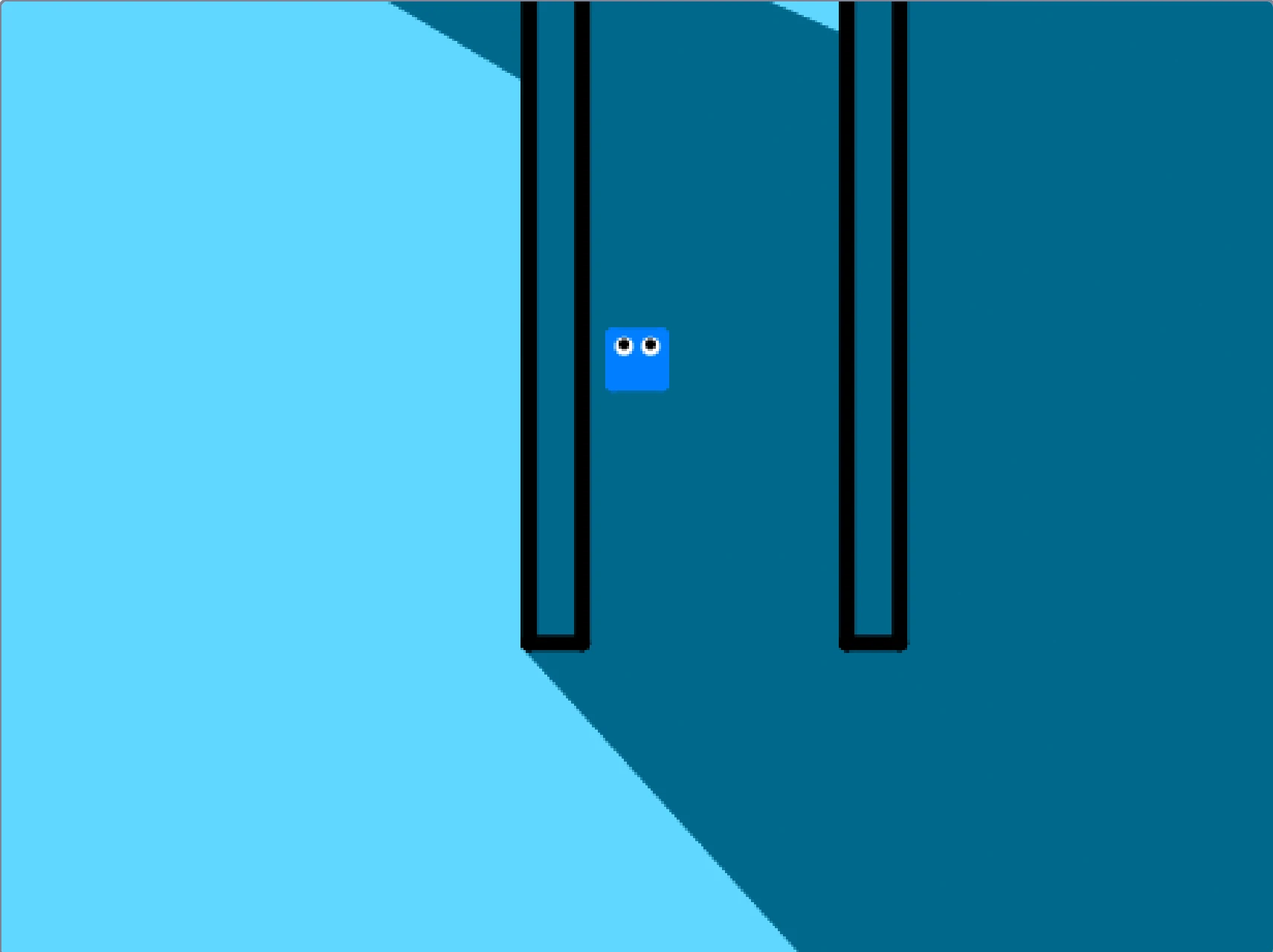 Pen Platformer V2 mid-level gameplay with challenging obstacles