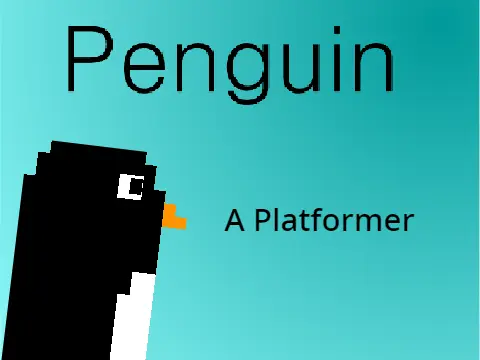 Penguin Platformer game logo featuring Mr. Penguin on an adventure